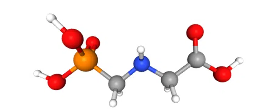 Estrutura molecular do glifosato glyphosate
