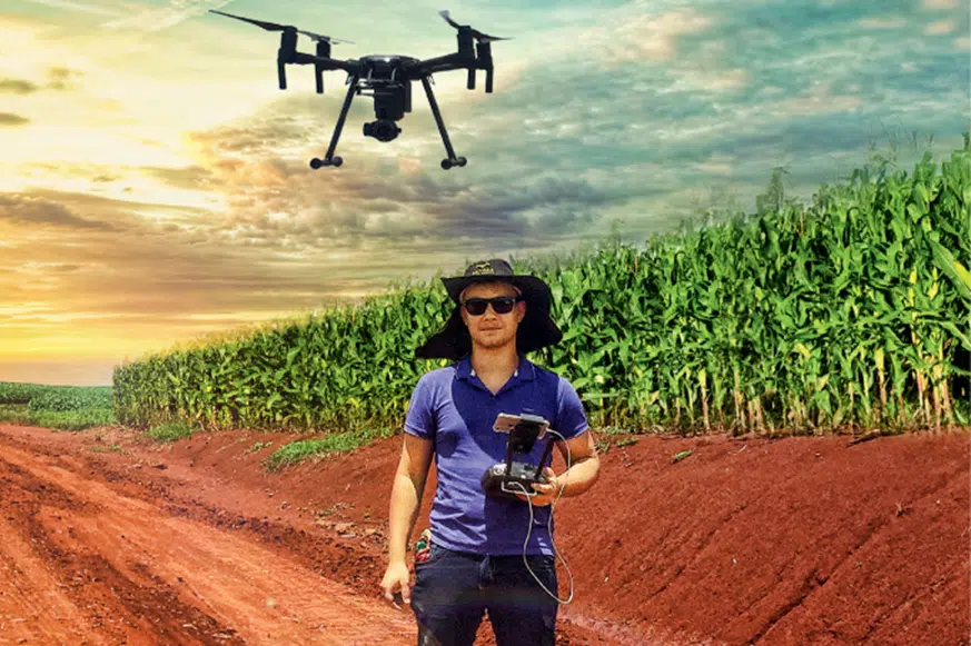 Piloto de drone agrícola: a profissão do futuro.