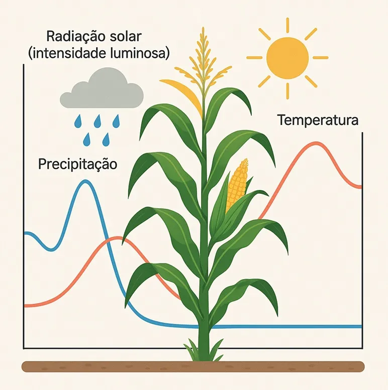 Ecofisiologia do milho: Planta de milho submetida aos fatores ambientais.