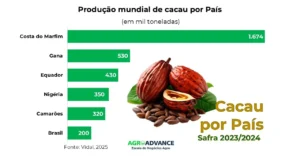 maiores produtores de cacau do mundo