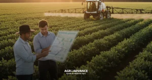 receituário agronômico virtual no campo; consultor e pulverização agrícola