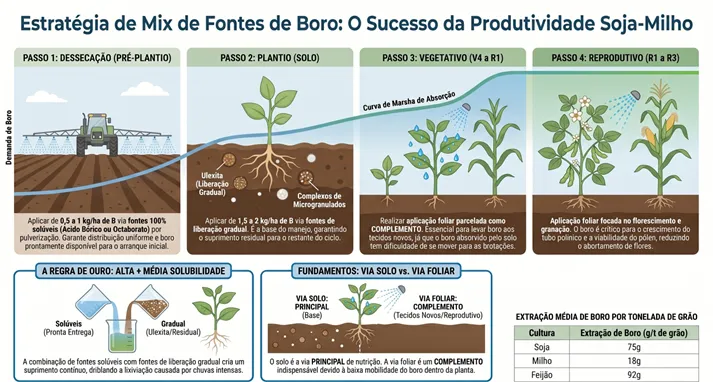 Mix de fontes de boro no ciclo soja milho