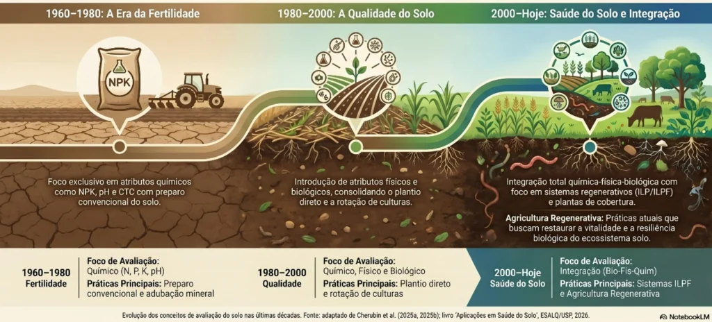 A evolução do conceito de saúde do solo nas últimas décadas