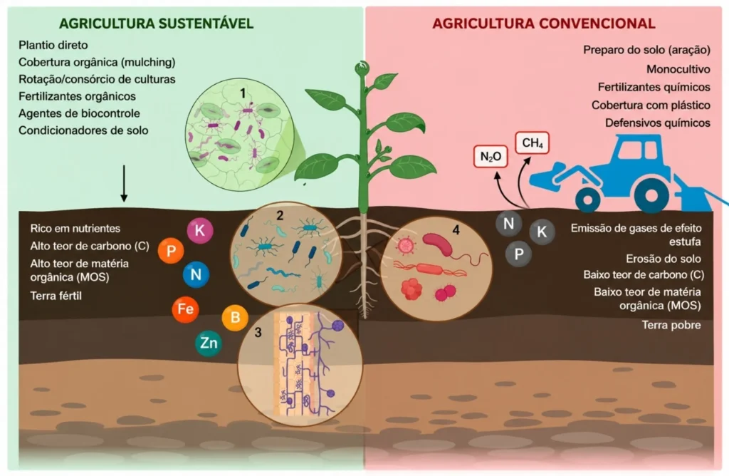 . Impacto das práticas agrícolas no fitomicrobioma e em patógenos de plantas